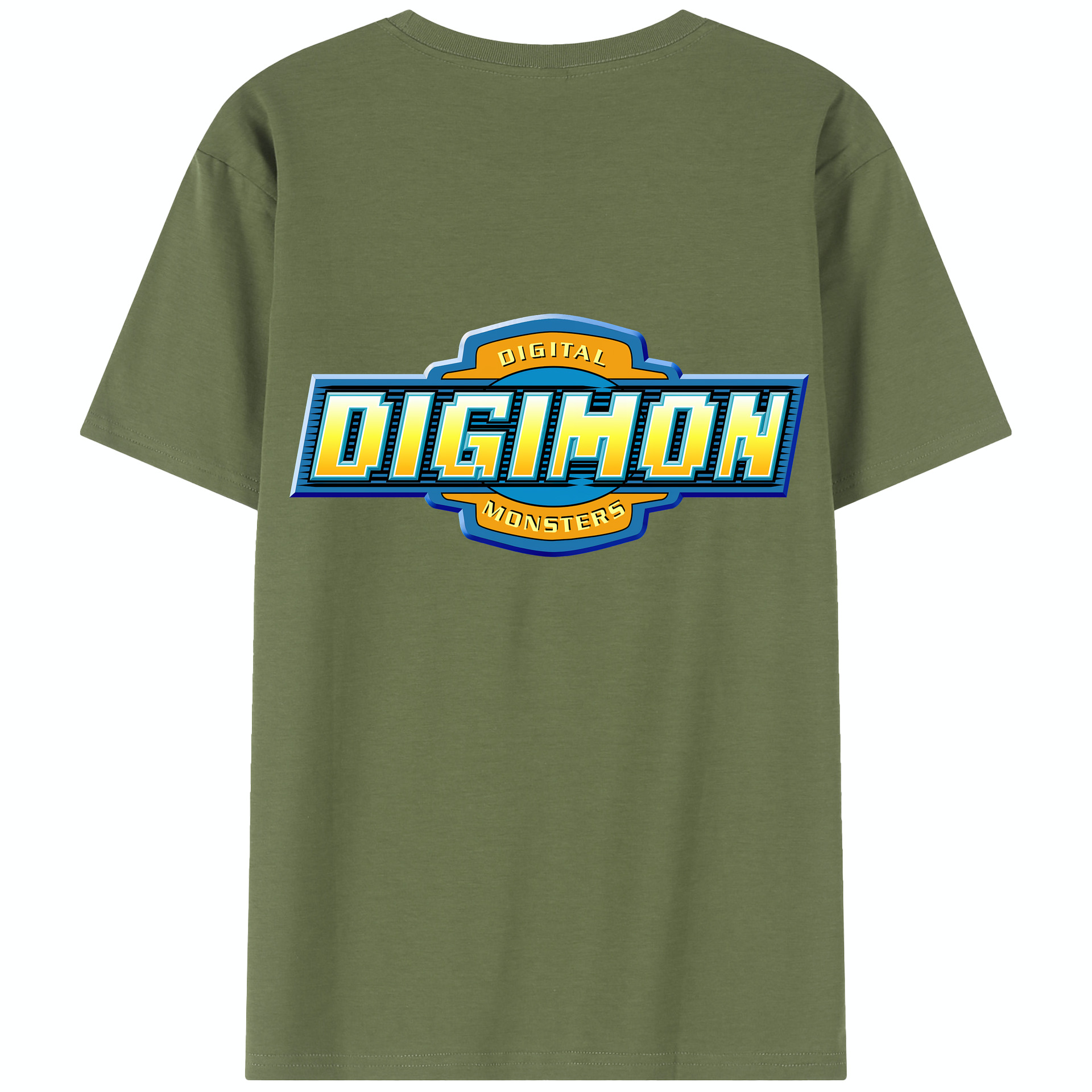 （画像用） Digimon デジタルモンスター/デジモン 綿100％半袖Tシャツ（背面プリント）